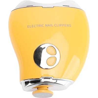 Elektrische Nagelknipper 3 Snelheden Automatische Vingernageltrimmer en Vijl Dubbele Kop LED Display Draadloos yellow