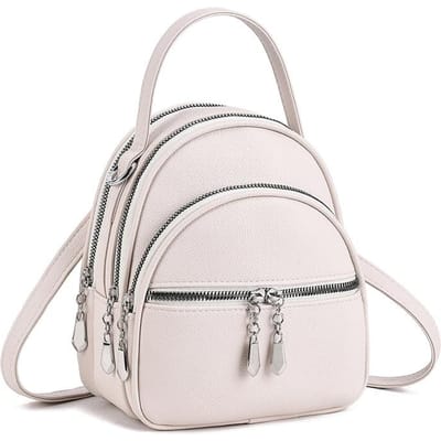 Sac à dos multicouche tendance Sac à main de grande capacité de haute valeur Sac à dos simple et léger blanc