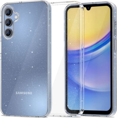 Hoesje geschikt voor Samsung Galaxy A15 4G/5G - Techsuit Sparkle Skin Glitter Silicone Back Cover - Transparant