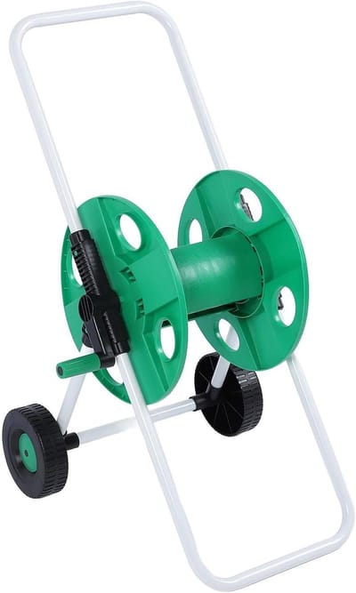 Tuinslang Haspel - Slanghouder Wagen - Tuin Opbergen - Met Wielen - 50 Meter Capaciteit - Groen