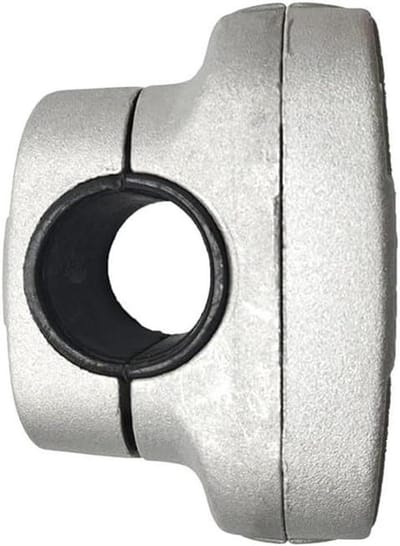 Handgreepklem Grasmaaier - Trimmer Beugel - Gereedschap Reparatie - Aluminium Constructie - 28 mm - Grijs