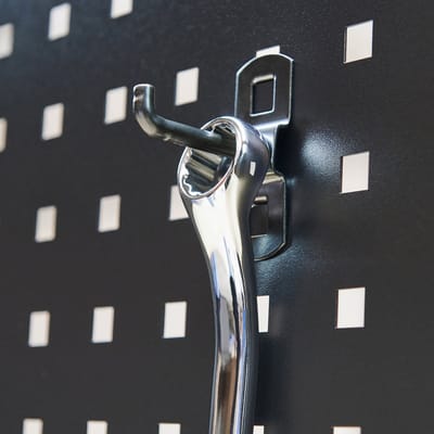 Datona® Stalen Gereedschapshaken - Voor Gereedschapswand - Hoogwaardig Staal en Poedercoating - Voor Ophangen Van Zware Handgereedschappen