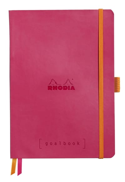 Rhodia Goalbook – A5 – 120 Bladen – Dotted – Ivoorkleurig Papier 90 g/m² – Elastieksluiting - Framboos