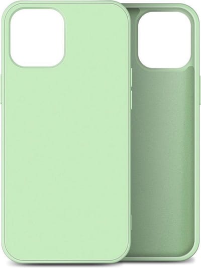 geschikt voor iPhone 12 Pro Max Hoesje Siliconen - Soft Touch Telefoonhoesje - geschikt voor iPhone 12 Pro Max Silicone Case met zachte voering - Liquid Silicone Case Hoesje geschikt voor iPhone 12 Pro Max mintgroen