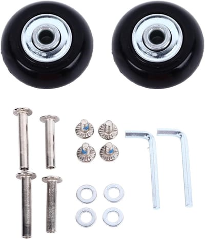 Kofferwielen Set - Vervangende Zwenkwielen - Reizen Soepel - 360 Graden Draaibaar - 5x1.8 cm - Geel