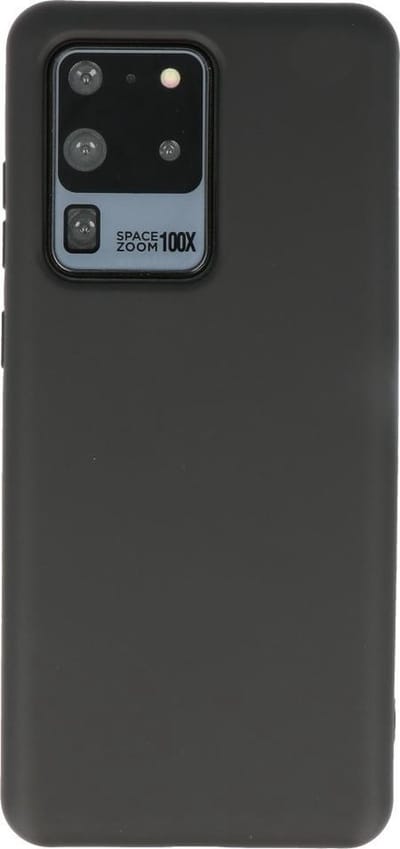 Hoesje Geschikt voor Samsung Galaxy S20 Ultra - Backcover Telefoonhoesje - Zwart