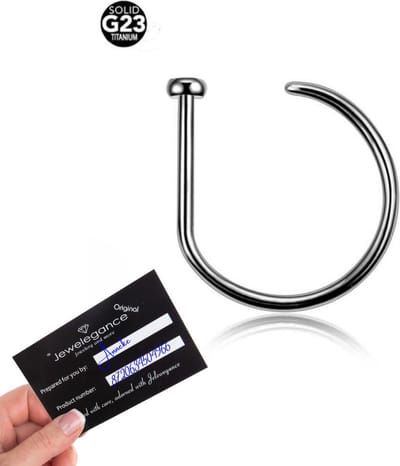 fake neuspiercing Zilver- nep piercing - fake septum - nep neusring - nep neuspiercing - Jewelegance