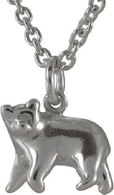 AuBor ®. Hanger. Zilver. De beer.