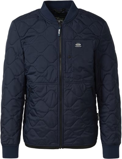 Gewatteerde outdoorjack met mesh kraag en ribgebreide randen s.Oliver