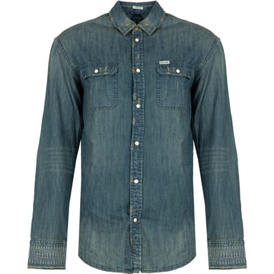 Guess overhemd Mannen blauw