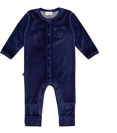 Frogs and Dogs - F&D Velour Baby Onesie | Patriot Blauw - Katoen - Maat 50/56