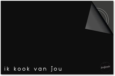 Inductie Beschermer Quote 'Ik Kook' print Exclusief 81x52cm