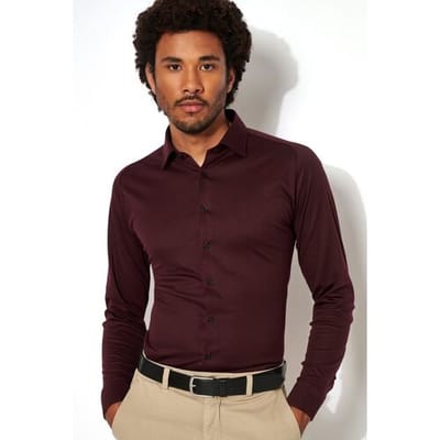 Desoto Overhemd Kent Piqué Optics Jersey Donker Paars / male