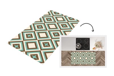 Keukenloper - Loper keuken - Jaren 50 - Ster - Design - 120x60 cm - Keukenloper vinyl