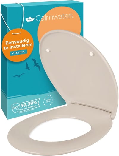 Toiletzitting Duroplast - WC Deksel - Eenvoudige Installatie - Antibacterieel Soft-Close - Ovaal 45x37cm - Pergamon