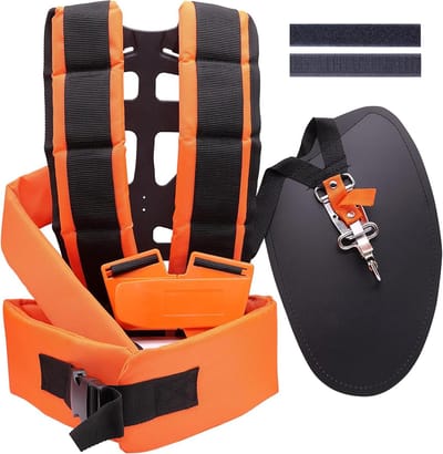 Schouderband Bosmaaier - Trimmer Harnas - Tuinonderhoud - Verstelbare Comfort Riemen - 45x32x12.7 cm - Zwart
