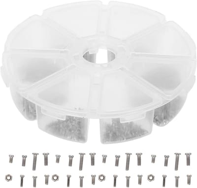 Brillen Reparatie Schroefset - Brillenonderdelen Set - Brillen Repareren - Duurzame Metalen Schroeven - 10.3 x 10.3 x 2.7 cm