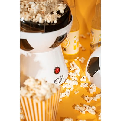 Popcornmachine Vetvrije voorbereiding, balontwerp, hoge kwaliteit, 1200 W, zwart-wit