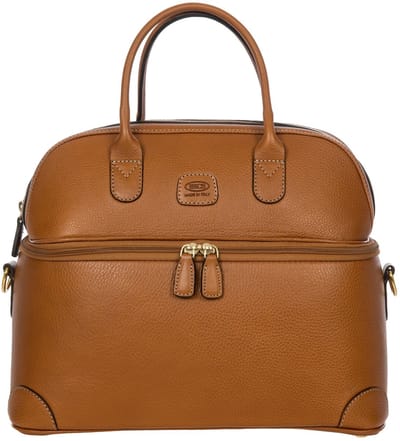 BRIC'S Leren Cosmetische tas Life Pelle Beauty Case Leather Lichtbruin