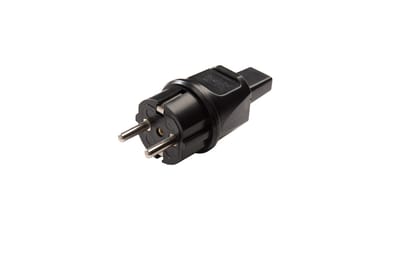 Martin Kaiser Zwarte MK Stekker PVC Aardecontact IP44 Voor Platte Kabel - 730/13/sw [30 stuks]