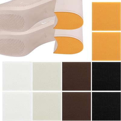 Vijf paar hoge hakken met dikke hak, reparatie en antislip zoolpatches, vervangingstips en beschermers voor schoenen, vierkante zoolpads en bootreparatieset