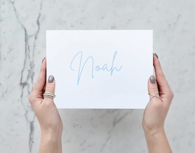 Gepersonaliseerde Giftbox - Geschenkdoos met naam blauw - Geschenkdoos met magnetische sluiting - Geschenkdoos met deksel - Giftbox Wit - Cadeaudoos - Giftset - Kerstpakket - Kerstcadeau