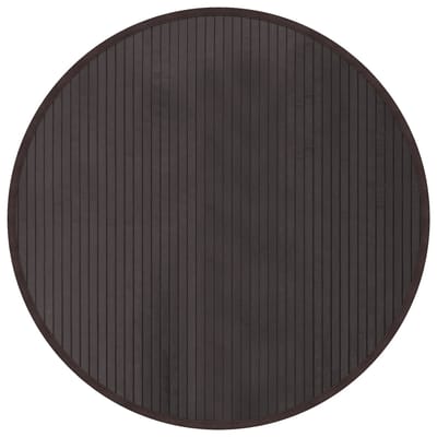 vidaXL - Vloerkleed - rond - 80 - cm - bamboe - donkerbruin