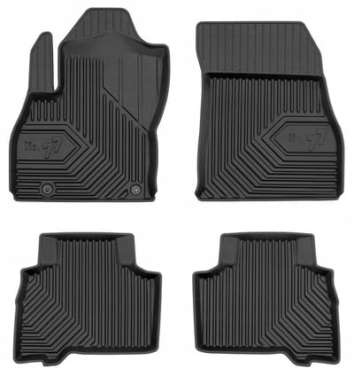 Frogum - No.77 - Automatten 3D - Geschikt voor FIAT Fiorino III (2007-2016) - 4-delig - TPE Rubber - Zwart