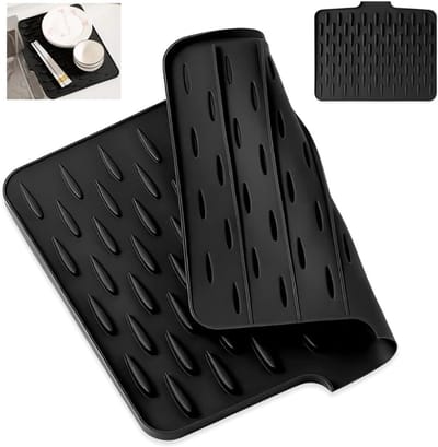 Afdruipmat Van Siliconen Voor Servies, Keuken- En Wastafelmat, 40 X 30 Cm