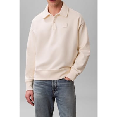 Calvin Klein Ls Heavy Weight Terry Sweatshirt Antique White Taglia: S | Maglioni a maglia Outlet | Uomo | Bianco