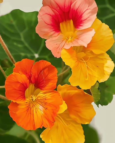 2 sets - Oost-Indische Kers Zaden Tropaeolum Majus Biologisch Rankend Gemengd Eenjarig