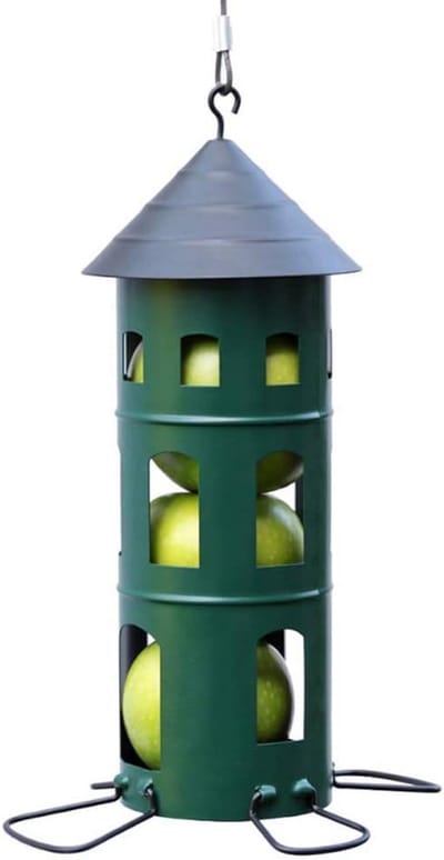 Combi Voedersilo - Vogelvoer Dispenser - Vogels Voeren - Meerdere Voersoorten - 12x12x28 cm - Groen
