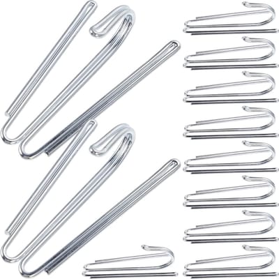 Dailygoods- Gordijnhaken 50 Stuks - Roestvrij Staal - Duurzaam - Draagbaar - Eenvoudig Op Te Hangen - Afmetingen 5,70 x 2,50 x 1,40 cm - Gordijnclips