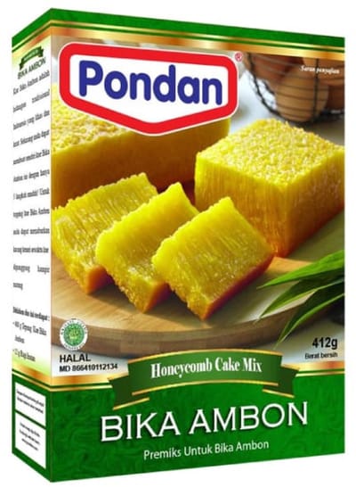 Pondan Bika Ambon - honeycomb cake mix - zacht en makkelijk te maken