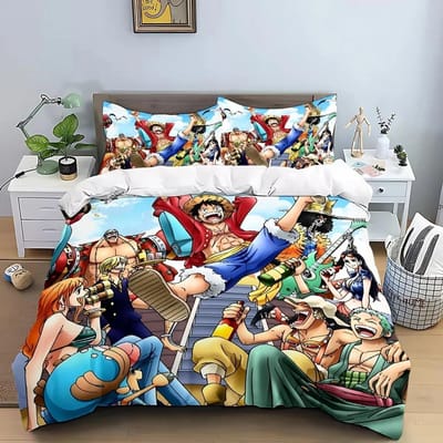 One Piece Beddengoedset Kinderkamer Decoratie Dekbedovertrekset Eenpersoons Tweepersoonsbed Queen Size Dekbedovertrek Kussensloop Jongen Meisje Cadeau 70x133cm