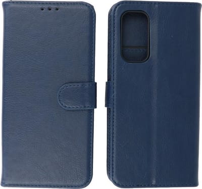 OnePlus Nord 2 5G Hoesje - Book Case Telefoonhoesje - Kaarthouder Portemonnee Hoesje - Wallet Case - Navy