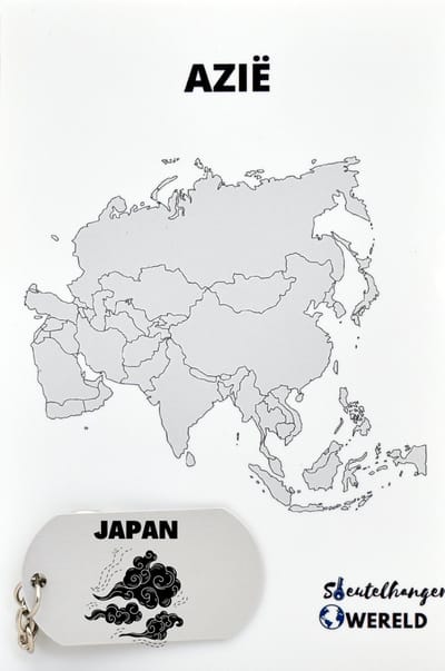 Japan Sleutelhanger inclusief kaart – Japan cadeau – beste land- Leuk kado voor je Vriend om te geven - 2.9 x 5.4CM