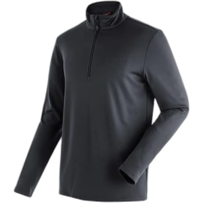 Maier Sports Midlayer Felix Fleece Met Halve Rits Zwart S Man