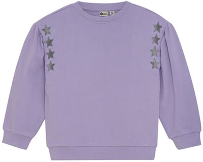 DAILY7 Embroidery Sleeve Truien & Vesten Meisjes - Sweater - Hoodie - Vest- Paars - Maat 92