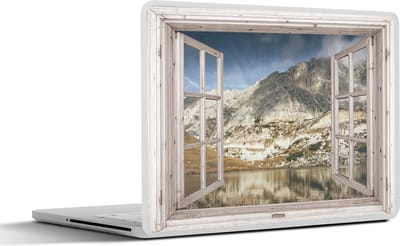 Laptop sticker - 17.3 inch - Doorkijk - Water - Bergen - 40x30cm - Laptopstickers - Laptop skin - Cover