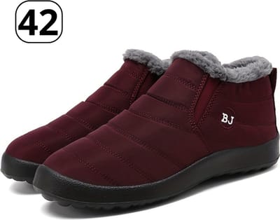 Bovista Antislip Sneeuwboots - Snowboots - Wintersport Sneeuwschoenen - Ski Gadgets Voor Heren - Maat 42 - Bordeaux Rood