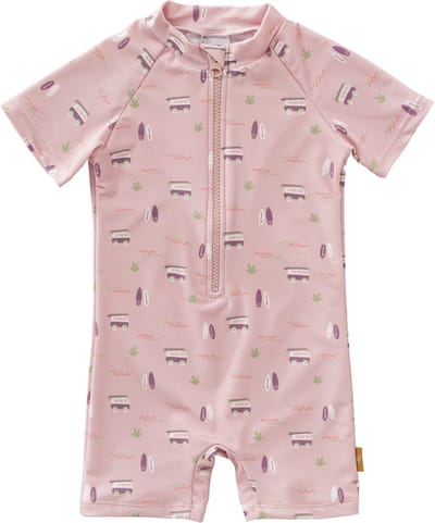 Fresk UV Zwempak 62 -Sneldrogende Zwemkleding voor Kinderen - UPF 50 - Zwemshirt voor Meisjes - Zwempak met Korte Mouwen - Roze - Surf Girl