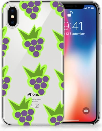 Apple iPhone X | Xs Siliconen Case Druiven