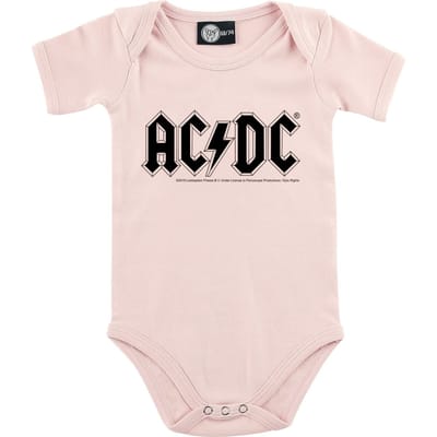 AC/DC Body voor babys - Metal-Kids - Logo - voor Kinderen - lichtroze