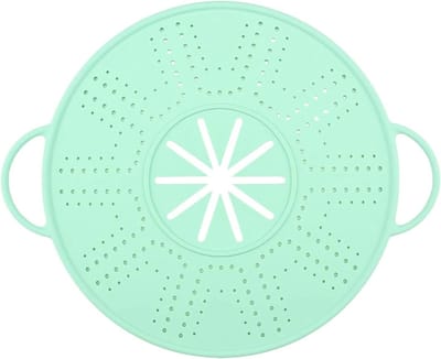 Siliconen Spatscherm - Bakolie Afdekking - Schoon Koken - Vouwbaar Ontwerp - 35x30cm - Groen