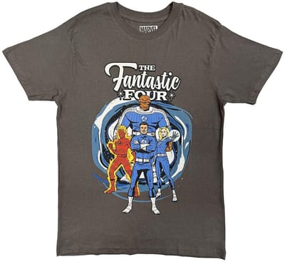Marvel Fantastic Four - Portrait Heren Tshirt - S - Grijs