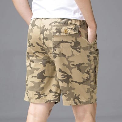 Camouflage Shorts Heren Zomer Katoen Losse Vijfpuntsbroek Heren Casual Strandbroek 4XL