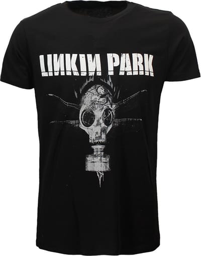 Linkin Park Dragon Fly Gas Mask T-Shirt Zwart - Officiële Merchandise - M