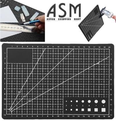 zelf herstellend Snijmat A5 modelleerpad - Hoge bouwkwaliteit snijmachine - Knutselmat - rubber mat - workmate 15cm x 22cm (Zwart) - 43005