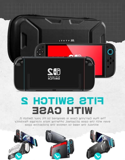 Draagbare Beschermcase voor Nintendo Switch 2 (2025), Harde Opbergtas met Grote Capaciteit, Ideaal voor Gaming Accessoires en Bescherming